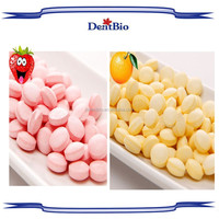 Menthes personnalisées série de fruits de 0.4g enrobant des bonbons pastilles xylitol emballés dans une boîte en fer blanc