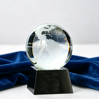 Trophée en Verre de Cristal Décoratif pour Bureau, Cadeau d'Affaires, Souvenir, Option Logo Personnalisé, Couleur Claire/Jade pour Décoration de Bureau/Comptoir