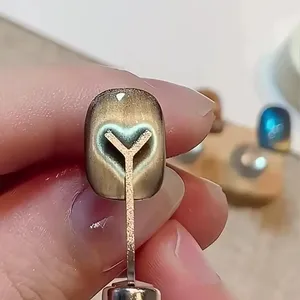 2/3Pcs Love-Heart Iron <b>Sheet</b>+Nail Magent Set Y-shape Love Cat Eye <b>Magnetic</b> Stick Suitable for DIY Gel Polishing <b>Magnetic</b> Tools T - Product Image 4