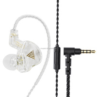 Écouteurs filaires QKZ URUS PRO avec transducteur dynamique de 11 mm, son HiFi, basses puissantes, stéréo, 104 dB, 16Ω, câble OFC, prise jack 3,5 mm, musique