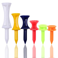Tee de golf portable en plastique avec logo personnalisé, mini-tee de golf de 25 mm et différentes tailles, accessoires d'entraînement de golf