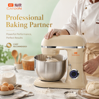 Elektrische 800W professionele staande mixer met 7L roestvrijstalen kom, 10 snelheden, kantelbare kop, planetaire mixer voor bakkerij, keuken, OEM, CE, CB