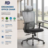 Chaise de bureau pivotante en maille chromée à hauteur réglable pour chambre, hôtel, bureau à domicile et salon