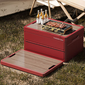Caja de Almacenamiento Plegable Multifuncional Haogle para Jardín, Camping y Picnic, con Superficie de Madera - Product Image 5