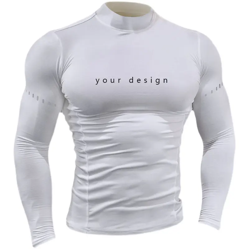 Individuelle Herrenbekleidung Sport sportliches Trainings-T-Shirt Herren langärmeliges Kompressionshemd untere Grundschicht Lauf-Trainingsstudio-T-Shirts