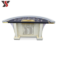 Table de Blackjack 21 points de luxe moderne YS Professional, surface de poker de qualité casino, feutre premium, divertissement de jeu d'argent, 7 joueurs