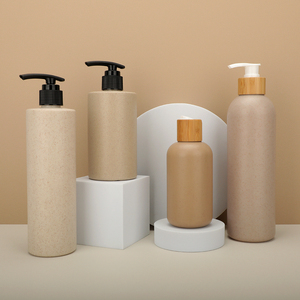 Bộ chai nhựa PET rỗng, thân thiện với môi trường, có thể phân hủy sinh học, kèm nắp tre, dùng đựng dầu gội và sữa dưỡng thể - Product Image 3