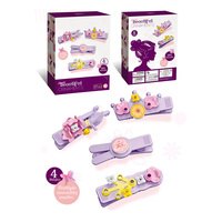 Nouveau créatif assemblé épingle à cheveux briques jouets Dessert fleurs bricolage petites particules blocs de construction filles bandes de cheveux ensembles de bijoux