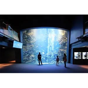 Aquarium Akrilik 20-700Mm Ketebalan Panel untuk Aquarium Marine Aquarium Vertikal Tangki @