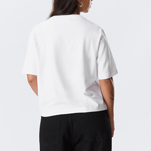T-shirt en coton 100% <span class=keywords><strong>de</strong></span> qualité supérieure pour femmes, coupe ample, col rond, manches courtes, surdimensionné, en jersey <span class=keywords><strong>de</strong></span> coton, vente en gros - Product Image 2