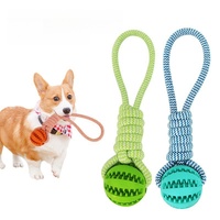 Jouets pour chiens en caoutchouc écologiques solides résistants aux morsures non toxiques accessoires interactifs pour animaux de compagnie jouets à mâcher en corde qui couinent