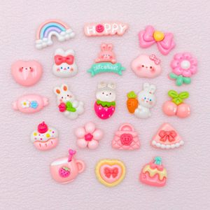 Accesorios de Resina de Animales de Dibujos Animados Variados al por Mayor, Adornos de Pegamento en Crema de 2 cm Pintados para Proyectos de Manualidades DIY - Product Image 5