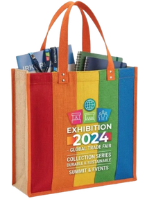 Sacs fourre-tout en jute et coton laminés personnalisés avec surface enduite pour les promotions commerciales et les boutiques - Product Image 5