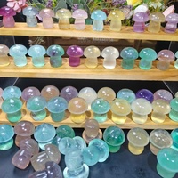 Vente en gros de champignons en cristal naturel de haute qualité, mini-champignons en fluorite polie pour souvenirs et cadeaux
