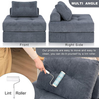 Sofá Cama Tatami de Espuma de Alta Densidad, Diseño Moderno y Simple, Individual, Reclinable, Plegable y Compacto