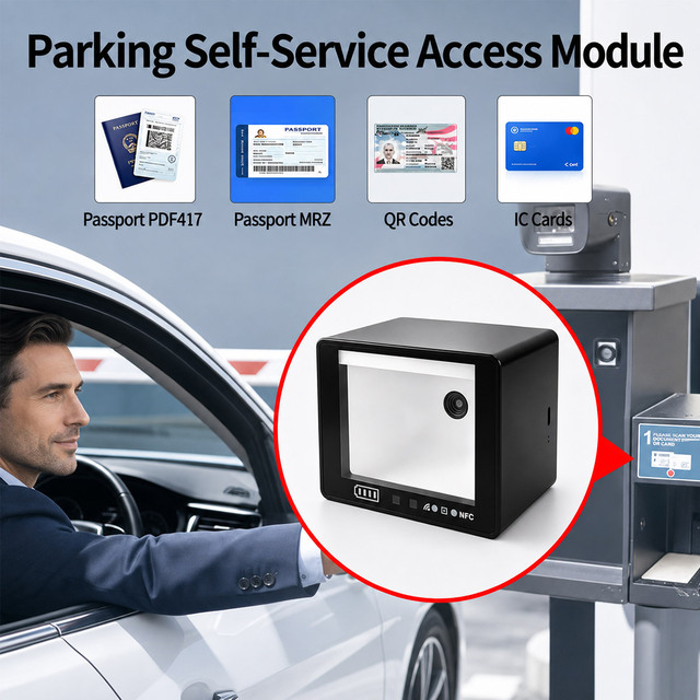 1D 2D Barcode Module Electronic and Paper Passport PDF417 MRZ Card QR Code Reading Embedded Parking Passport Scanner