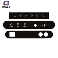 Panneau frontal d'enceinte en acrylique noir imprimé sur mesure, découpé CNC, plaque de contrôle pour appareil audio
