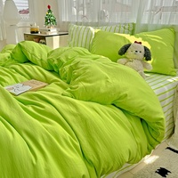 Nouvelle housse de couette en gros de faux lin en microfibre lavée en ligne dans les ensembles de literie à bas prix