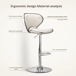 Sedia da <span class=keywords><strong>Bar</strong></span> con Design moderno regolabile e sgabello alto per la casa scrivania da <span class=keywords><strong>Bar</strong></span> pannello mobile in legno stile cassiere sgabello alto - Product Image 4