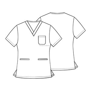 Kitmaz Medical Scrub Tops for Women - Soft Stretch V-Neck Scrubs Shirts with 3 Pockets - Product Image 6