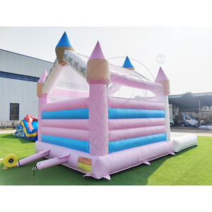 Château gonflable PVC blanc avec toboggan et piscine, facile à monter, idéal pour les fêtes de filles et les zones de jeux pour enfants (MOQ 1 pièce) - Product Image 5