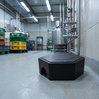 Station d'appât pour rats hexagonale en plastique verrouillable ATMT-16, boîte à souris solide et robuste, dispositif de lutte contre les rongeurs réutilisable, étanche