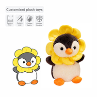 Harga Pabrik Mainan Penguin Bunga Matahari Lucu dan Lembut Berkualitas Tinggi dengan Lapisan Jala Kawaii, Pereda Stres, Hadiah Ulang Tahun