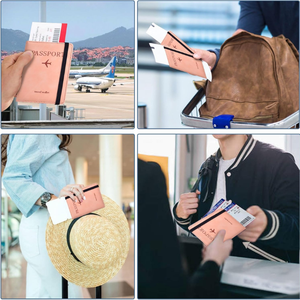 Funda de Pasaporte de Cuero PU para Viajes 2026, Tarjetero, Porta Pasaporte con Logotipo Personalizado por Sublimación, Porta Pasaportes con Protección RFID - Product Image 6