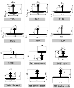 Embellecedor de moldura en T de aleación de aluminio de 10mm <span class=keywords><strong>para</strong></span> huecos de suelo de tablones laminados Esquina de protección de borde de azulejo - Product Image 3