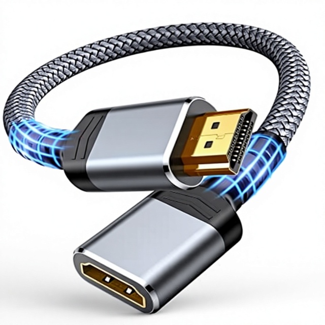 Highwings 8K 4K for 2.1 Extender Cable Ultra High Speed Nylon Plug-In Adapter for Xbox/PS5/PS4/Roku/TV Stick/Blu-ray Player