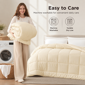 <span class=keywords><strong>Couette</strong></span> matelassée en <span class=keywords><strong>duvet</strong></span> d'oie 80% pour lit Queen Size, avec housse 100% satinée - Product Image 4