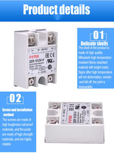 <span class=keywords><strong>Fotek</strong></span> <span class=keywords><strong>DA</strong></span>-<span class=keywords><strong>H</strong></span> <span class=keywords><strong>SSR</strong></span>-10แบบเฟสเดียวสถานะของแข็งโมดูล DC รีเลย์ขนาดเล็กปิดผนึก - Product Image 6