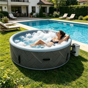 Nuova Vasca Idromassaggio Gonfiabile Rotonda Portatile 2026 con Pompa Riscaldante per Giardino/Cortile - Product Image 4