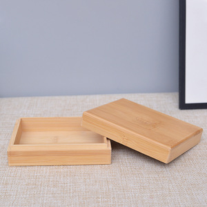 Bamboo <b>Rectangular</b> Storage Box With Lid For Jewelry <b>Watch</b> Eyewear Packaging 4cm Height DS6528 - Product Image 4
