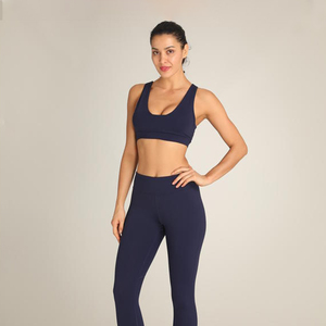 Custom Beautiful <b>Back</b> Sports Underwear Crisscross Straps Breathable High <b>Support</b> Yoga Bra - Product Image 1