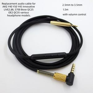 Câble audio de remplacement pour casque avec contrôle du volume pour AKG Y40 Y50 Y45 Innovative LIVE2 JBL S700 <span class=keywords><strong>Bose</strong></span> QC25 OE2 <span class=keywords><strong>QC35</strong></span> - Product Image 3