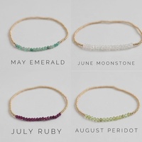 Bracelet en fer tressé fait main avec perles en pierre naturelle pour femme – Design minimaliste de luxe, délicat et élastique Woying