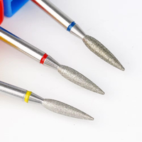 Lime à ongles électrique professionnelle pour retirer le gel, embout de perceuse à ongles, outils de manucure et pédicure, embout de perceuse à ongles en forme de flamme, diamant
