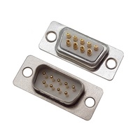 Connecteur D-SUB mâle DB9 à souder KinKuo, broches plaquées or, prise série RS232 standard pour assemblage de câbles