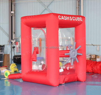 Boîte à billets gonflable Portable, Machine à billets, Cube, cabine de capture d'argent pour événement
