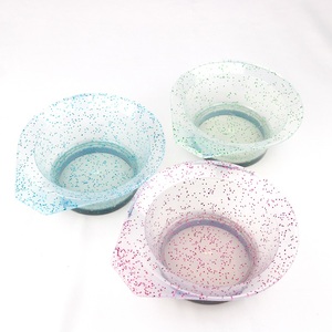 Set di ciotole e pennelli per miscelare tinture per <span class=keywords><strong>capelli</strong></span> glitterate in plastica - Strumenti per lo styling da salone facili e resistenti - Product Image 1