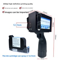 Mesin Pengkodean Tanggal Manual 12.7mm Tinta Cepat Kering DX5 Cetak 600dpi untuk Teks QR Barcode Nomor Batch Logo Label Printer (Baru)