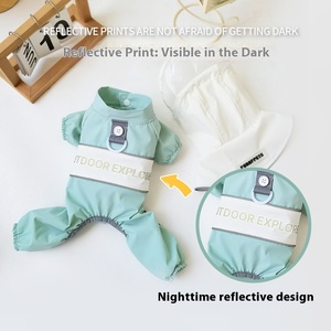 Poncho Impermeabile Ecologico in Poliestere Tutto Incluso per Cani, Cappotto Antipioggia per Animali Domestici di Piccola Taglia, Classico Moderno, Tinta Unita, per Passeggiate Invernali all'Aperto - Product Image 4