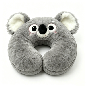 Almohada de Viaje en Forma de U con Diseño de Koala, Cojín de Cuello de Peluche Suave con Forma de Koala, Almohada de Cuello en Forma de U de Peluche de Koala - Product Image 4