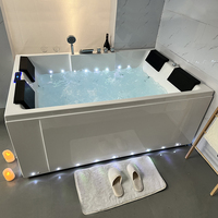 Vente chaude Bon Prix Air Jet Bubble Hydro 2 Personnes Massage Baignoire En Acrylique Avec Placez-le Dans La Salle De Bains