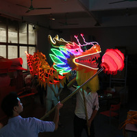 Lumière LED Dragon & Danse du Lion Chinois Performance Festivals et Bar Célébrations Party Supplies