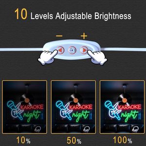Karaoke Night Letreros Neon LED indoor hanging ambient light shop <b>sign</b> wall decoration light entrance indicator light 5V 12V - Product Image 3