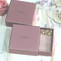Boîte d'emballage écologique pour bijoux, petite boîte à bijoux, violette clair, pièces
