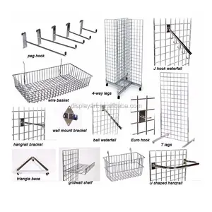 Metal Wire Grid Wall Display Hook Gridwall Panel Accessary Metal Display Store Fixtures