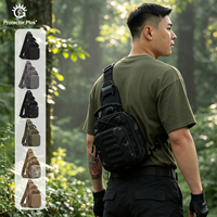 Sac à dos tactique X238 Protector Plus à coque rigide pour homme, sac de poitrine en nylon léger, sac à bandoulière pour l'extérieur